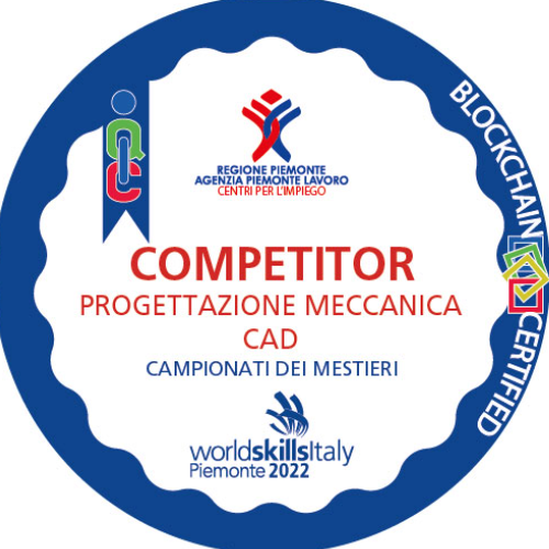 Competitor Progettazione meccanica CAD ai Campionati dei Mestieri WorldSkills Piemonte 2022.